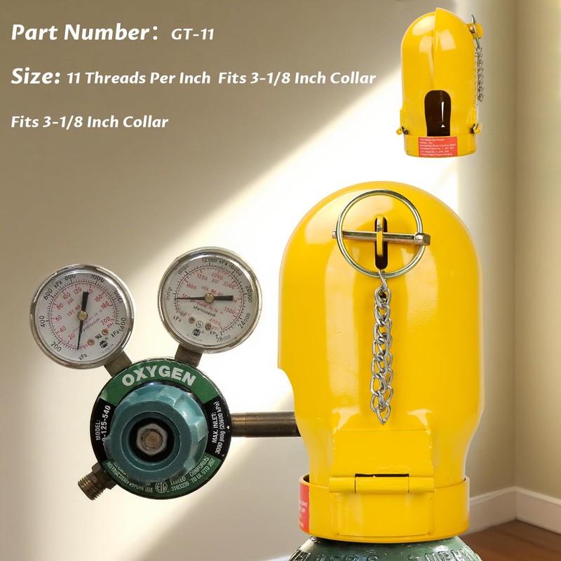 Gas Cylinder Regulator Protector Safety Cap Fine Thread 3-1/8 x