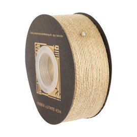 Natural Burlap Ribbon (38mm/25mmx15m)/Roll Jute Hessian Ribbon Linen Ribbon for Valentine Birthday Gift Wrapping Wedding Party Home Decoration