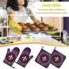Mardi Gras Purple Golden Glitter Fleur De Lis Oven Mitts