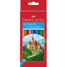 Faber-Castell 205218 Colouring Pencils Set 22 Pieces with Basic and Metallic Colours, Shatterproof, Hexagonal, for Children and Adults