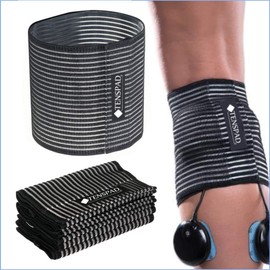 TENSPAD SILVER Set of 4 elastic straps with velcro to hold electrodes