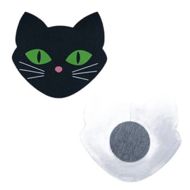 FoxYaye Cat Nipple Pasties - Cute Sexy Raunchy Covers, Explicit Unisex Nippleless, Self Adhesive Breast Cover Cross Soft Lightweight Breathable Fashion Secret Green