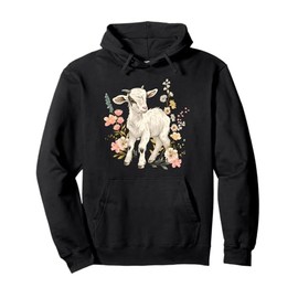 Goat Vintage Flowers Floral Farm Animal Farming Goat Lover Pullover Hoodie