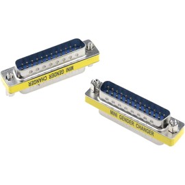 MEIRIYFA DB25 25-Pin Gender Changer D-SUB 25-Pin Male to Male Serial Cable Gender Changer RS232 VGA Adapter Connector - 2 Pieces