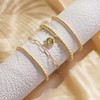 Gold Bracelets Stack Beaded for Women: Dainty 14k Gold Bracelets