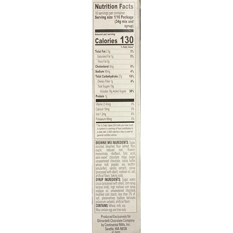 Ghirardelli PREMIUM Ultimate Chocolate Chips Syrup BROWNIE Mix 19 oz