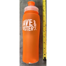 Dave And Buster's Fluorescent Orange Plastic Water Bottle -  New With Sticker