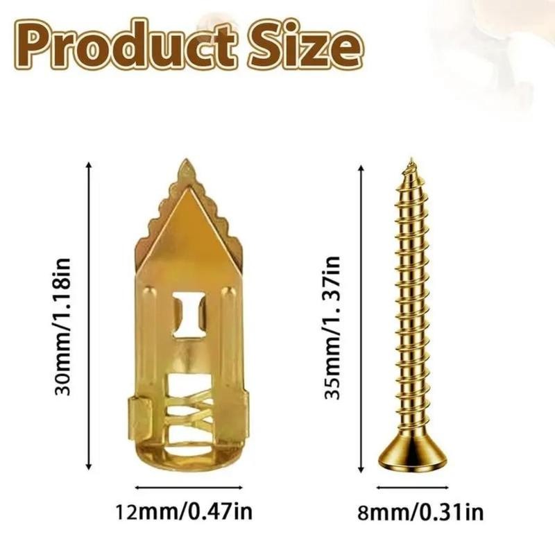 200PCS Self-Drilling Drywall Anchors Kit - No Drill Needed Easy