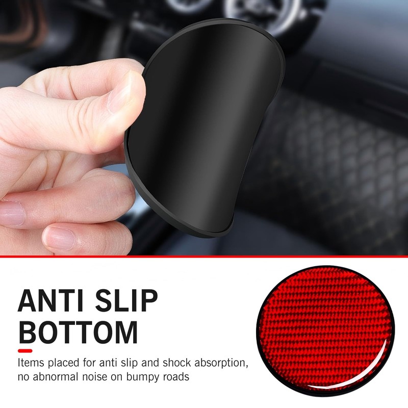Anyhut Car Cup Holder Coaster, 2 PCS Carbon Fiber Non-Slip