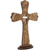 Catholic Wooden Cross Set for Table Decor, Rustic Wall Art
