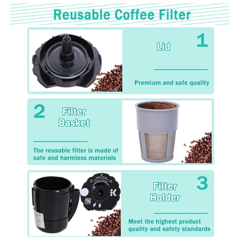 Reusable Coffee Filter Compatible with Keurigg 𝑲𝒆𝒖𝒓𝒊𝒈 My K Cup