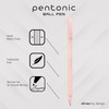Pentonic Ballpoint Pens, 10 Count, Frosted Pale Pink Barrel with