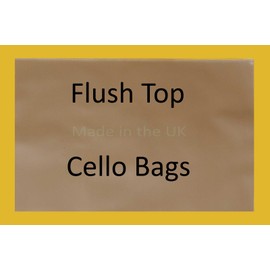 celloexpress Flush Top 5 x 7-138mm x 185mm - No Self Seal Flap - Cellophane Crystal Clear Display Bags 30 Micron - Small Cello - Pack of 250