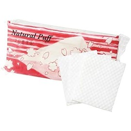 [Bulk Buy, 3 Pieces] Akole Natural Puff 180 Sheets [Cotton Puff] (Set of 3 180 Sheets)