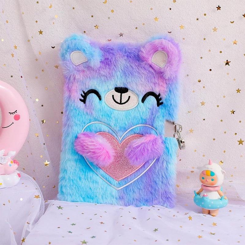 Bangbobi Plush Diary Girls with Lock - A5, 80 Pages,