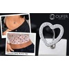 OUFER Titanium Belly Button Rings, Heart Shaped Top-Down Belly Ring,