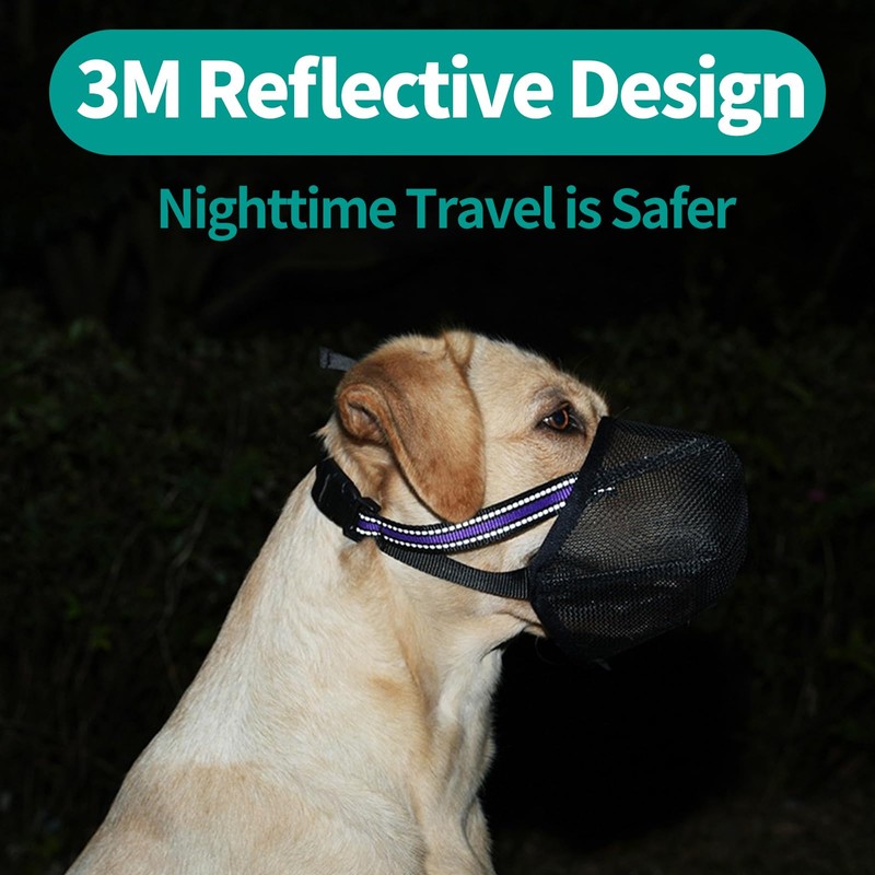 Dog Muzzle - Soft Mesh Muzzle for Small Medium Large