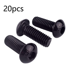 TOP-VIGOR 50Pcs M4 x 20mm Hex Button Head Socket Cap Screws, Allen Socket Drive, 10.9 Alloy Steel Flanged Button Bolts Nuts Fastener for Machine