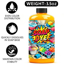 Eyaeyao Royal Blue Liquid Soap Dye for Soap Making, 3.5 fl oz Rich Sapphire Blue's Colorant for Deep-Colored Bath Bombs, Cold Process Soaps, and Artistic Designs (Blue, 3.5 fl oz)