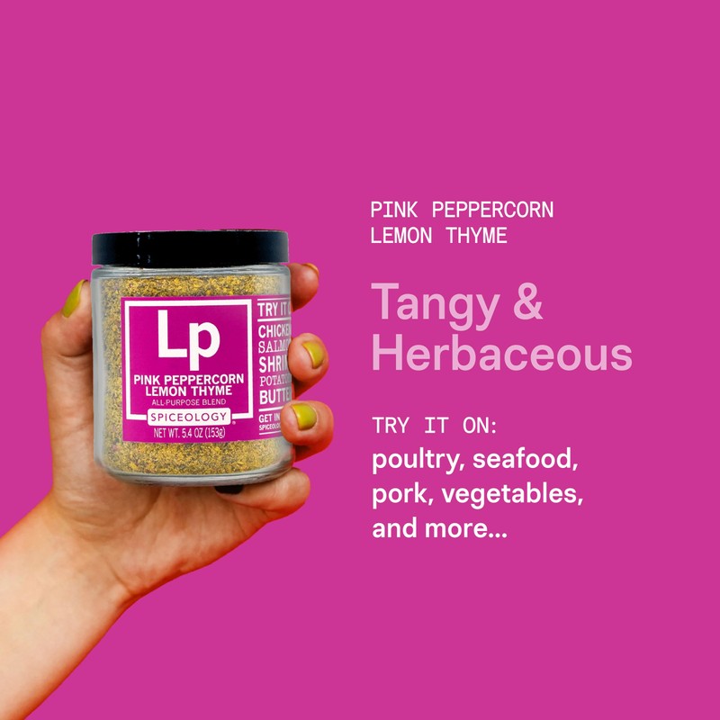 Spiceology - Pink Peppercorn Lemon Thyme - Use On: Chicken,