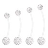 Hoeudjo Pregnancy Belly Rings Maternity Belly Button Rings Plastic Long