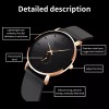 Lige Waterproof Men's Watch Quartz Analog Second Dial Ultra-thin Classic