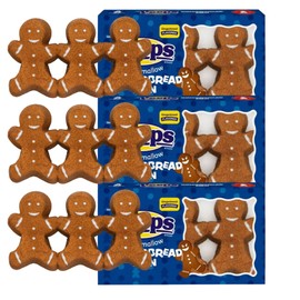 Gingerbread Peeps Candy Christmas Marshmallows, Holiday Desserts, Colorful Sugar Coated Character Shaped, Pack of 3, 9 Total