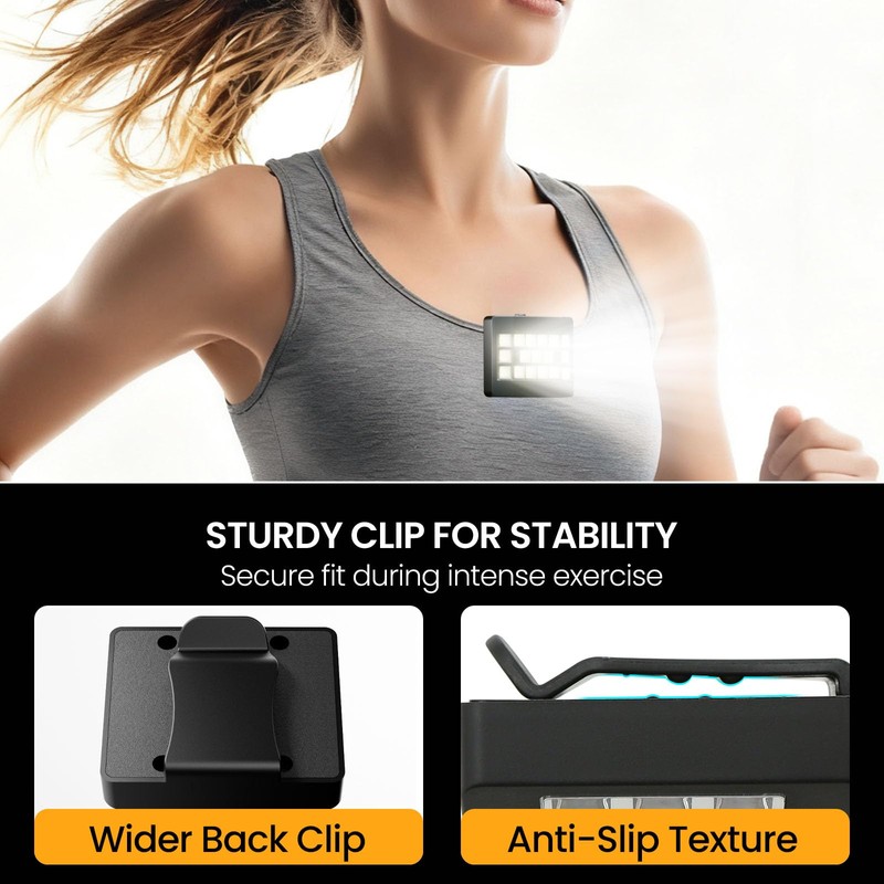 Fymblin Running Lights for Runners, Clip on Flashlight, Rechargeable LED