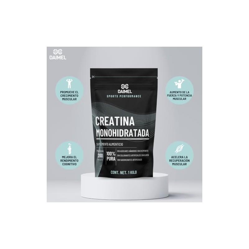 Daimel | Creatina Monohidratada en Polvo | 1 Kilo |