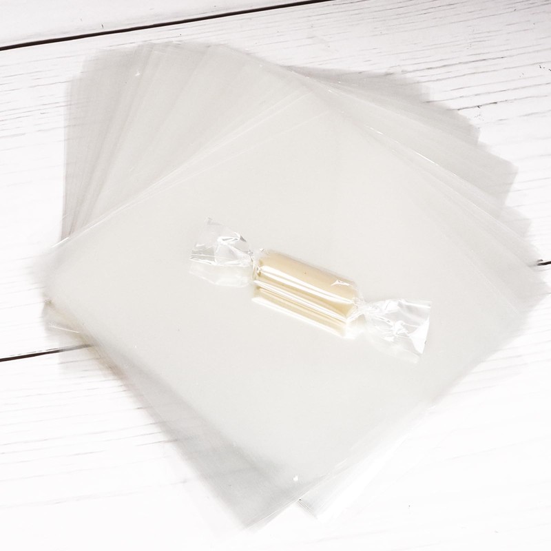 DIYASY 600 Pcs Candy Wrappers for Caramels, Clear Cellophane Wrapper