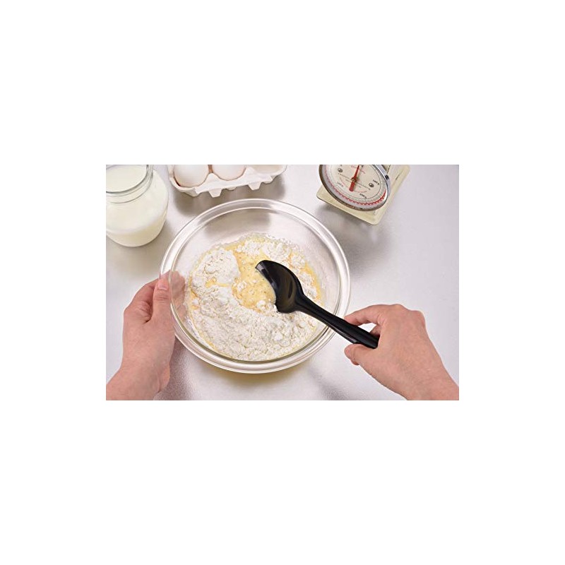 Okabe BSL5801 Kitchen Spoon, 9.8 inches (250 mm), Black