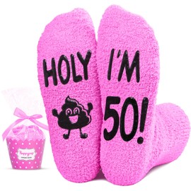 HAPPYPOP 50th Birthday Gifts for Women - Socks for 50 Year Olds, Best Gifts for 50 Year Old Middle Aged Woman, Gift Ideas for 50 Year Olds