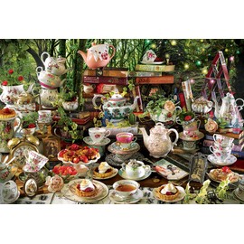 Cobble Hill 2000 Piece Puzzle - Mad Hatter's Tea Party - Sample Poster Included
