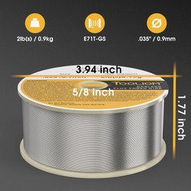 TOOLIOM E71T-GS .035" Diameter 2-Pound Spool Flux Core Self-shielded Carbon Steel MIG Welding Wire