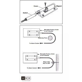 WBOX ADI PRO WBOX 0E-CBLMPULL3 Surface Mount Magnetic Pull-Apart Cord Contact