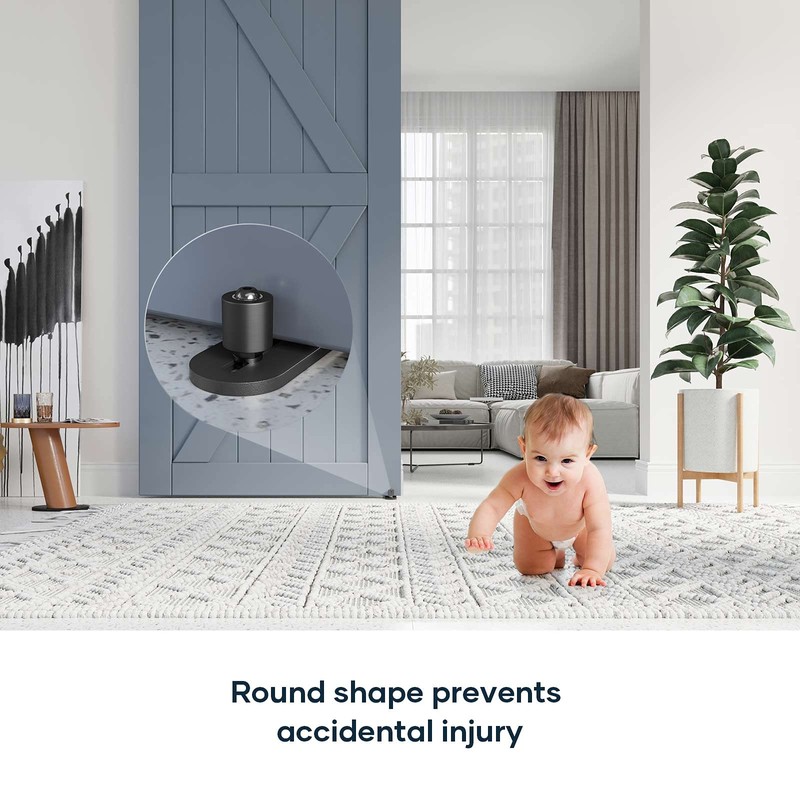 EaseLife Sliding Barn Door Bottom Floor Guide,Ball Bearings Adjustable Stay