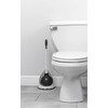 Superio Toilet & Sink Plunger and Holder Grey, 1-Pack
