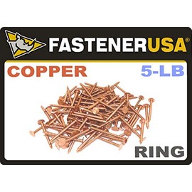 2 1/2" x 10GA 8D RING COPPER ROOFING/SLATING NAILS 5lb | CPR212R5