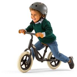 Chillafish Charlie Lightweight Toddler Balance Bike, Balance Trainer for Children 18-48 Months, Learn to Ride with 10-Inch No-Puncture Tires, Adjustable Seat and Carry Handle, Black