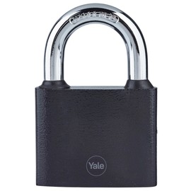 Yale - Y111B/60/132/1 Iron Padlock 60mm - Black - Hardened Steel Shackle - Indoor use
