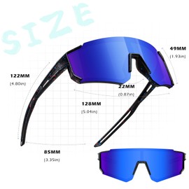 2 Pack Kids Polarized Sunglasses Youth Baseball Sports Sunglasses UV400 Protection Goggles for Boys Girls Cycling Running (B)