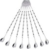 Boao 8 Pcs 10 Inch Long Bar Spoon Cocktail Spoon