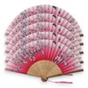 Starlet24 Foldable Bamboo Hand Fan Folding Fan with Tassel Fan