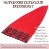 Dcbaboo 24 inches Clip in Hair Extension Long Straight Red