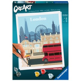 Ravensburger CreArt 23525 Painting by Numbers Colourful London from 12 Years, White