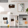 Key and Mail Holder for Wall, Rustic Wooden Mail Organizer