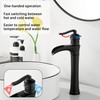 Matte Black Bathroom Faucet GGStudy Single Handle One Hole Farmhouse