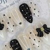 Dot emboss handmade nail tips - ballerina / 도트엠보 수제네일팁