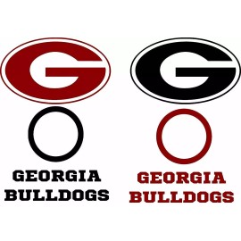 Oracal Georgia Bulldogs Cornhole Set of 6 Vinyl Decals - 2 Free Window Decals