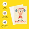 Lemon Loco Happy Birthday Weight Lifting Greeting Card, Standard Size,